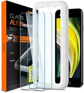 Spigen AlignMaster Tempered Glass Screen Guard for iPhone SE(2020) / 8/7-2 Pack