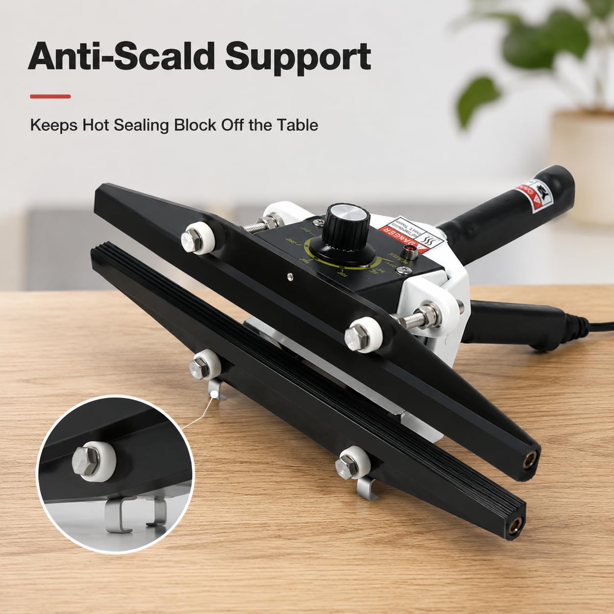 Sellador térmico de bolsas de mano, sellador de bolsas de alimentos de temperatura ajustable para bolsas de aperitivos y almacenamiento de alimentos