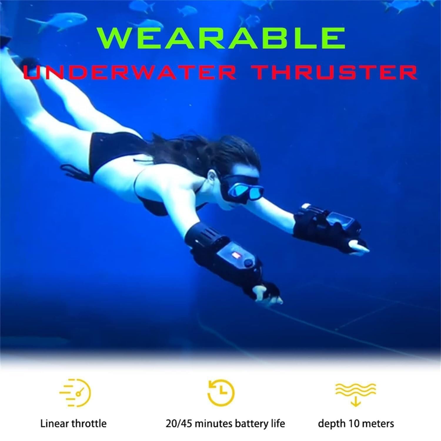 Booster di propulsione del braccio del motorino subacqueo per snorkeling immersioni subacquee nuoto in mare e sport acquatici