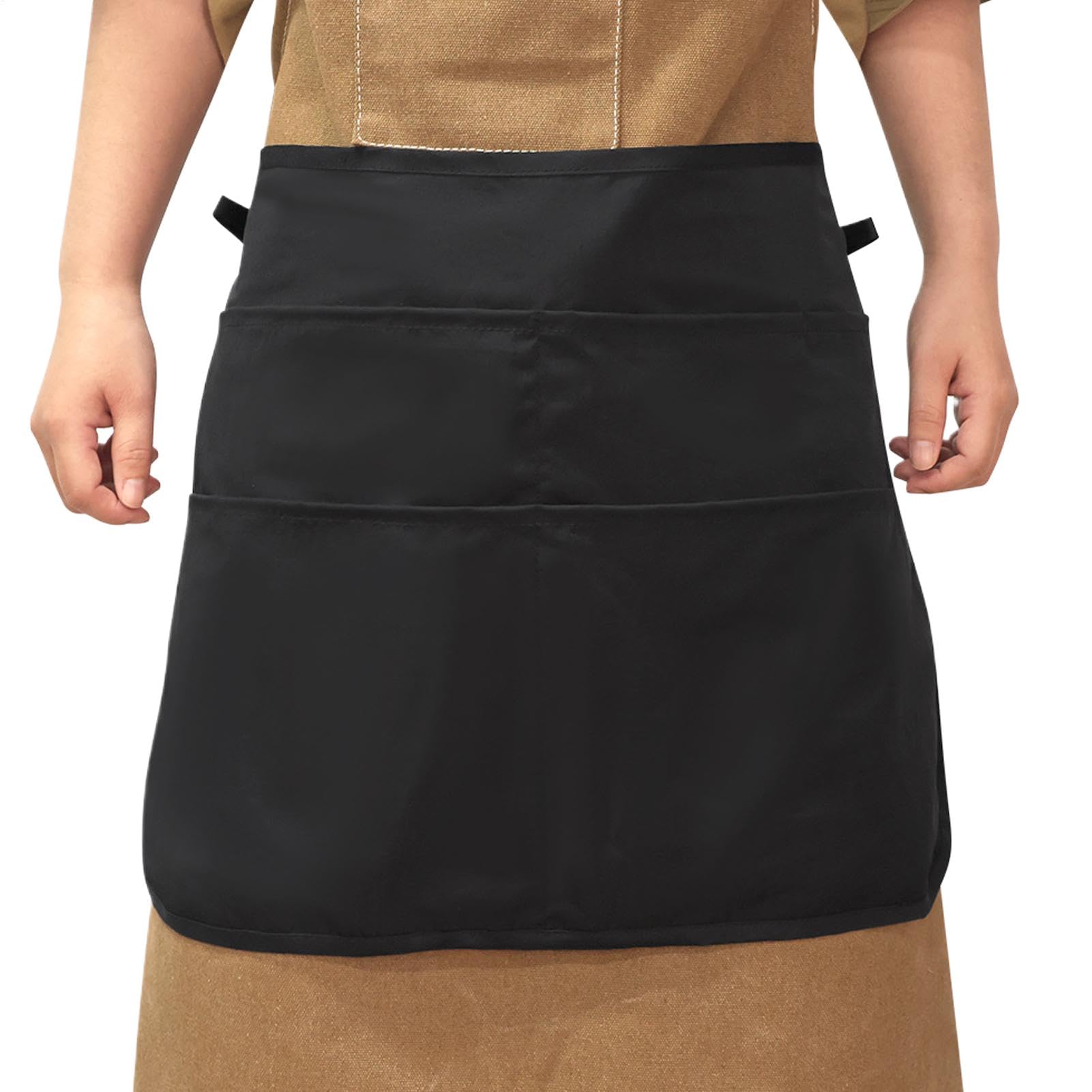 Waist Apron for Women, Barber Shop Apron - Barber Shop Apron Unisex Waist Apron for Gardener - Server Waitress Half Apron for Kitchen, Garden, Craft Table, Barber Shop, Restaurant, BBQ, Single