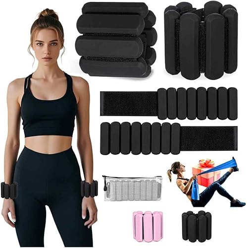 Adjustable Ankle Weights,Wrist Weights for Women & Men,Set of 2 (1Lb Each),Perfect for Walking,Running,Yoga,Pilates,Gym,Strength Training. Weighted