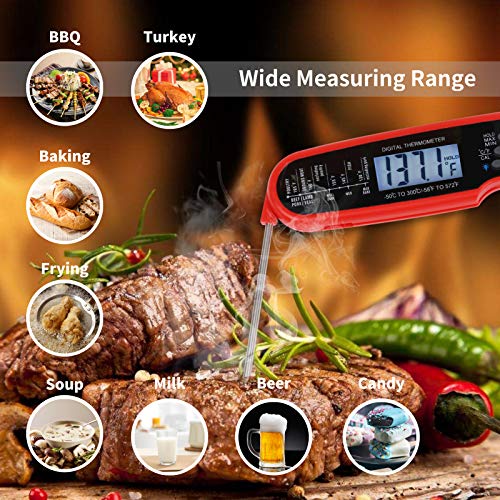 image for Jagrom IPX7 Waterproof Food Meat Thermometer for Cooking, Digital Inst