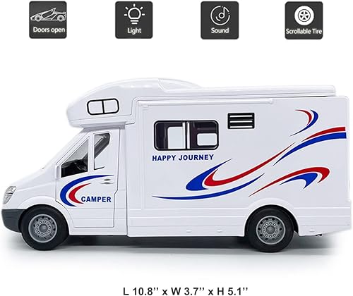Miniatura 2 de Juguetes para autocaravana de juguete para niños modelo de automóvil de juguete vehículo recreativo vacaciones viajes aventura alimentado por