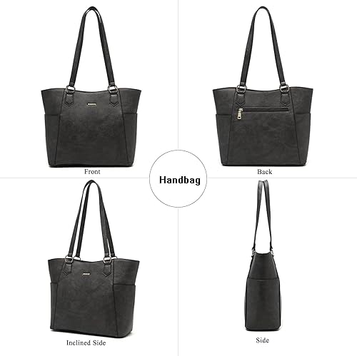 Miniatura 5 de Bolsos de mano para mujer, juego de bolso y cartera, bolsas de hombro grandes, bolsos cruzados, carteras