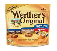 Vista 4 de Werther's Original - Caramelos duros y caramelos suaves, paquete variado sin azúcar, 3 bolsas, un caramelo duro de caramelo de 7.7 onzas, un