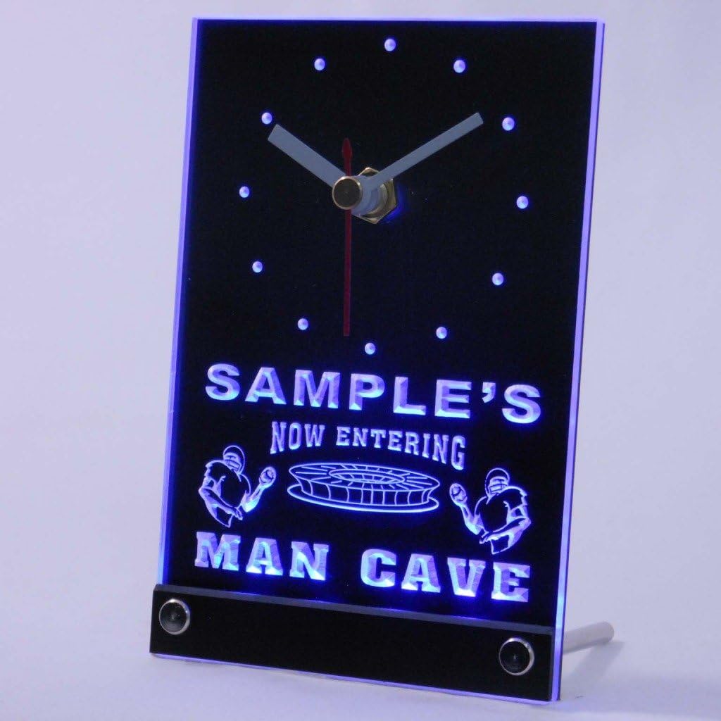 ADVPRO tncqa-tm Personalized Custom Man Cave Football Bar Beer Neon Led Table Clock