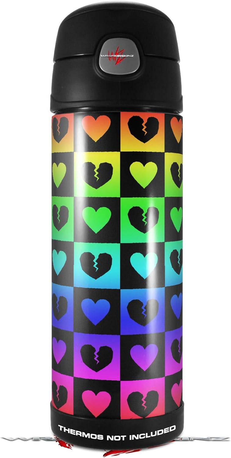 Skin Decal Wrap for Thermos Funtainer 16oz Bottle Love
