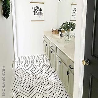 Linear Tile Stencil - Geometric Wall Stencils for Painting - Reusable Floor & Wall Stencils - DIY Backsplash & Floor Makeover (X-Large 16"x16")