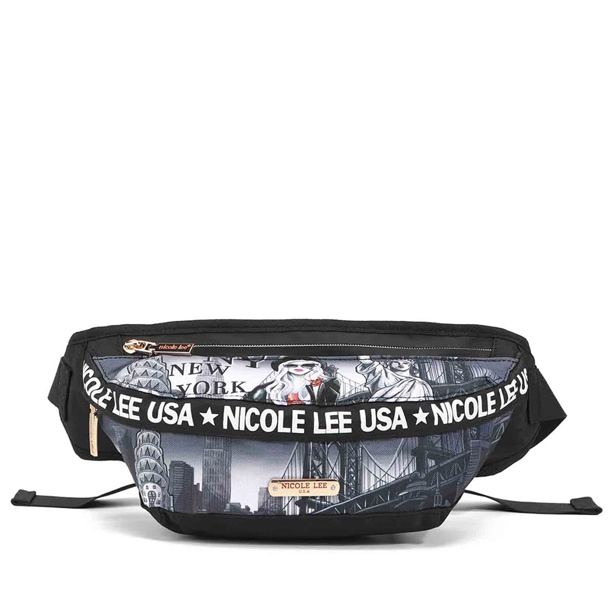 数量限定！NICOLE LEE ニコールリー FP16102 LIFE IN NEW YORK レディース ニューヨーク ガール クール デッサン ウエストポーチ ナイロンバッグ サコッシュ ビーガンレザー ヴィーガン 40代 春夏秋冬 黒 ニコルリー ボディバッグサステナブル　50代 60代 軽い 軽量 Amazon.co.jp: NICOLE LEE ニコールリー FP16102 LIFE IN NEW YORK