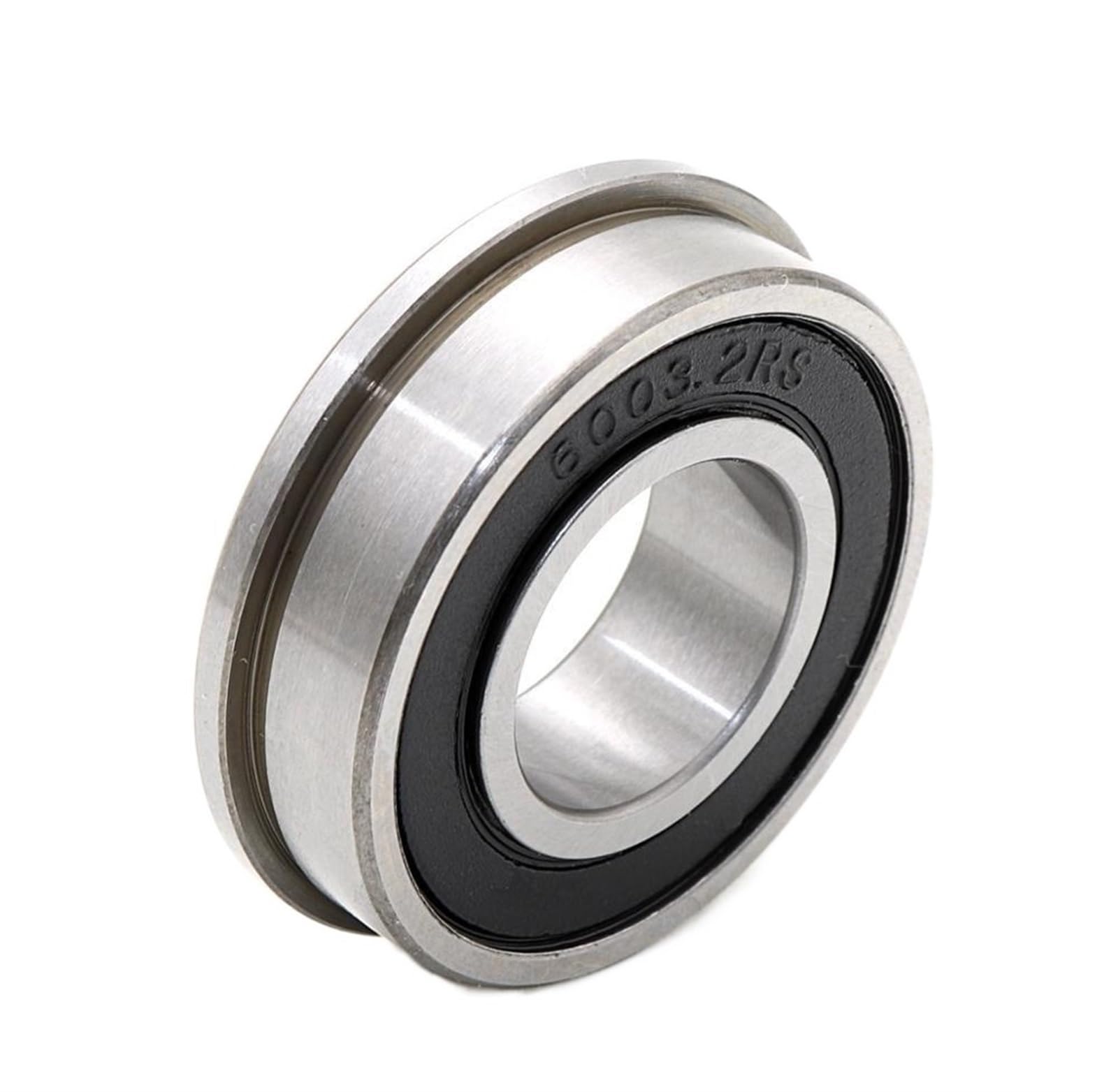 VSPPJYFG Bimetal Seal Shield Micro deep Groove Bearing 1PCS F6003-2RS 17X35X10mm ABEC-1 Flange Bearing Deep Groove Ball Bearing Sealed Ball Bearings