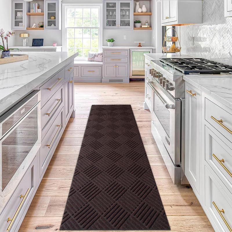 Fasward Hallway Runnner Rug Non Slip Rubber Backing Carpet 6x25 ft Custom Size, Heavy Duty Long Rug for Entryway, Kitchen, Garage, Stairs, Front Door, Laundry Room, Commercial Use