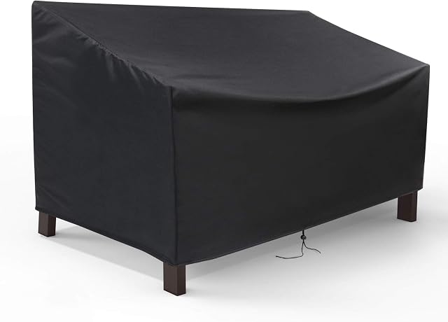 Onlyme Garden Bench Cover, 3 Seater Garden Furniture Covers for Outdoor Sofa Waterproof Patio Bench Seat Cover - 163x66x89cm