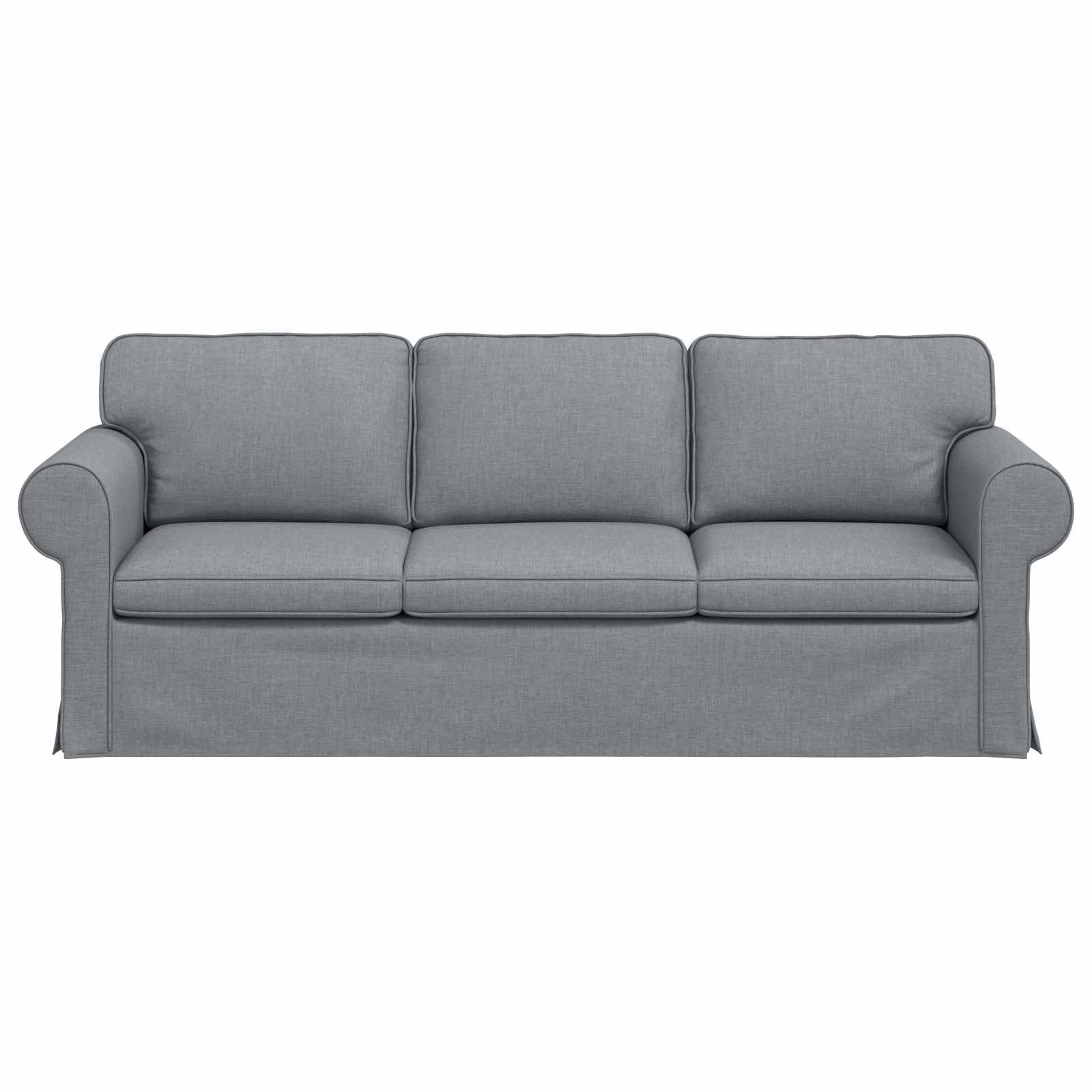 vidaXL Divano Grigio Chiaro 215 x 82 x 80 cm Tessuto, Divano Moderno, Design Ergonomico, Arredo Sezionale, Soggiorno Confortevole, Poltrona Contemporanea