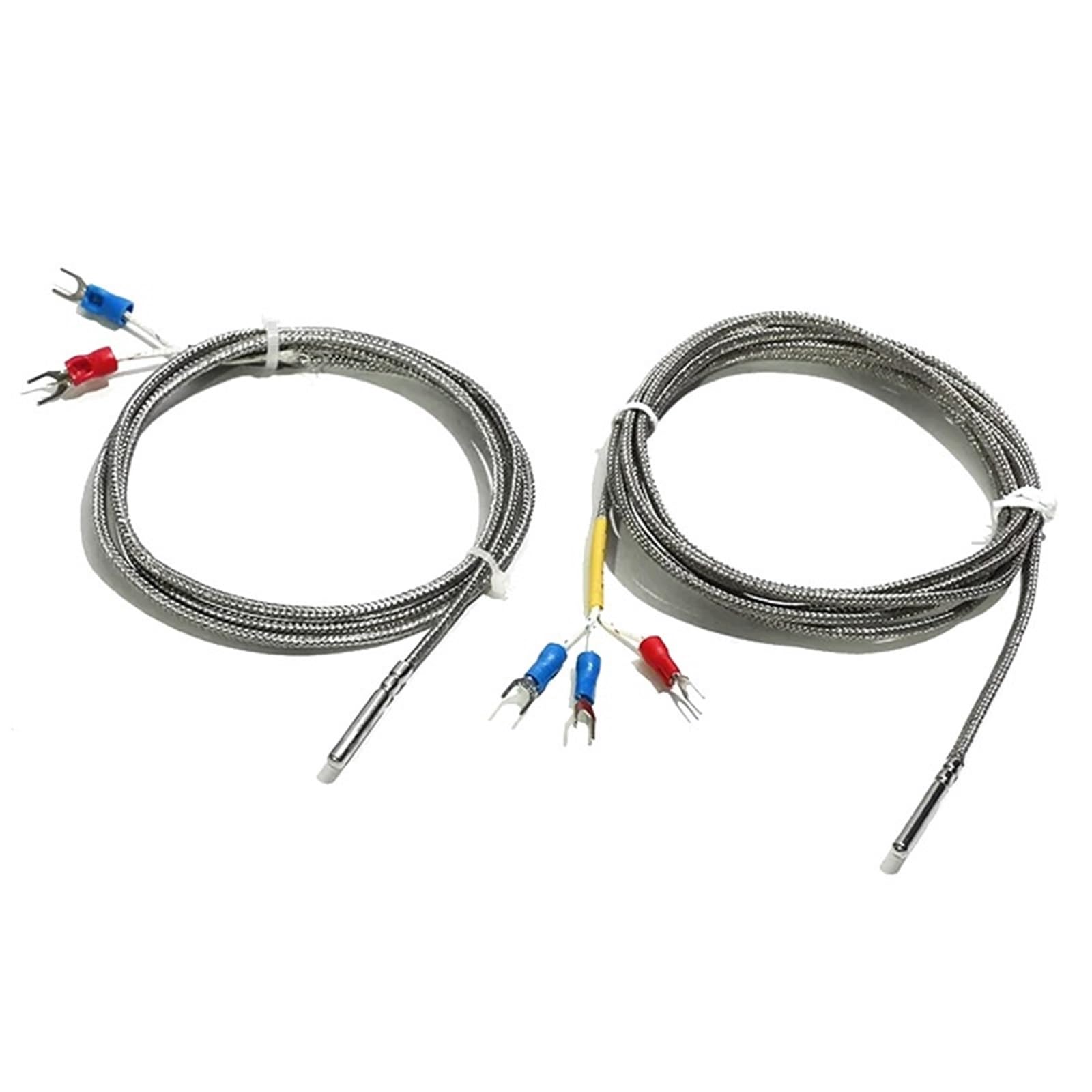 Capteur de Thermocouple Type K PT100 PT1000, 0.5M/1M/2M/3M/5M/10M, sonde de contrôle de température à fil, résistance thermique 4x30MM, 1 pièce(1M Cable Length,K Type)