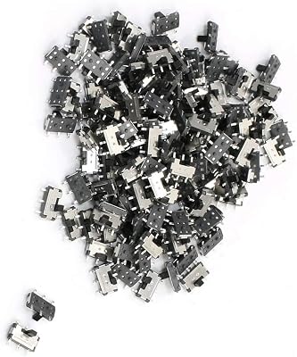 Aexit 70 Pcs Networking Products 7x6x4mm On/Off/On DPDT 6Pin Vertical Mini SMD SMT Switches Slide Switch