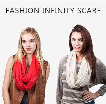 HeiDmai Fashion Solid Versatile Infinity Circle Loop Scarves