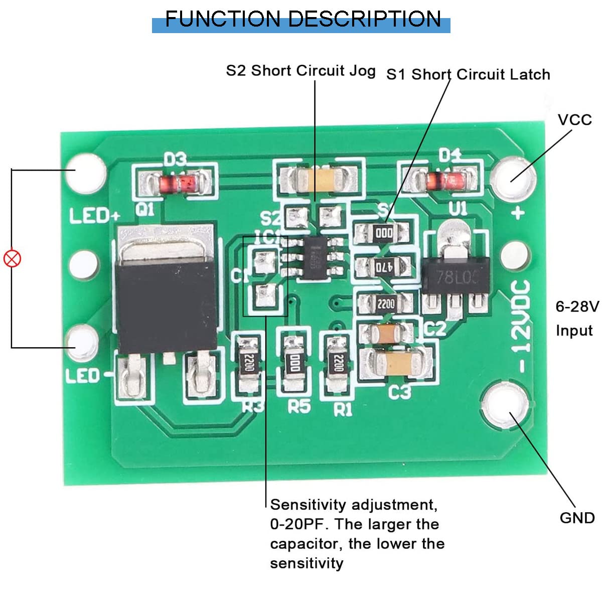 Afstandsmodule VL6180X - Optische Variërende Sensormodule voor Gebaarherkenning