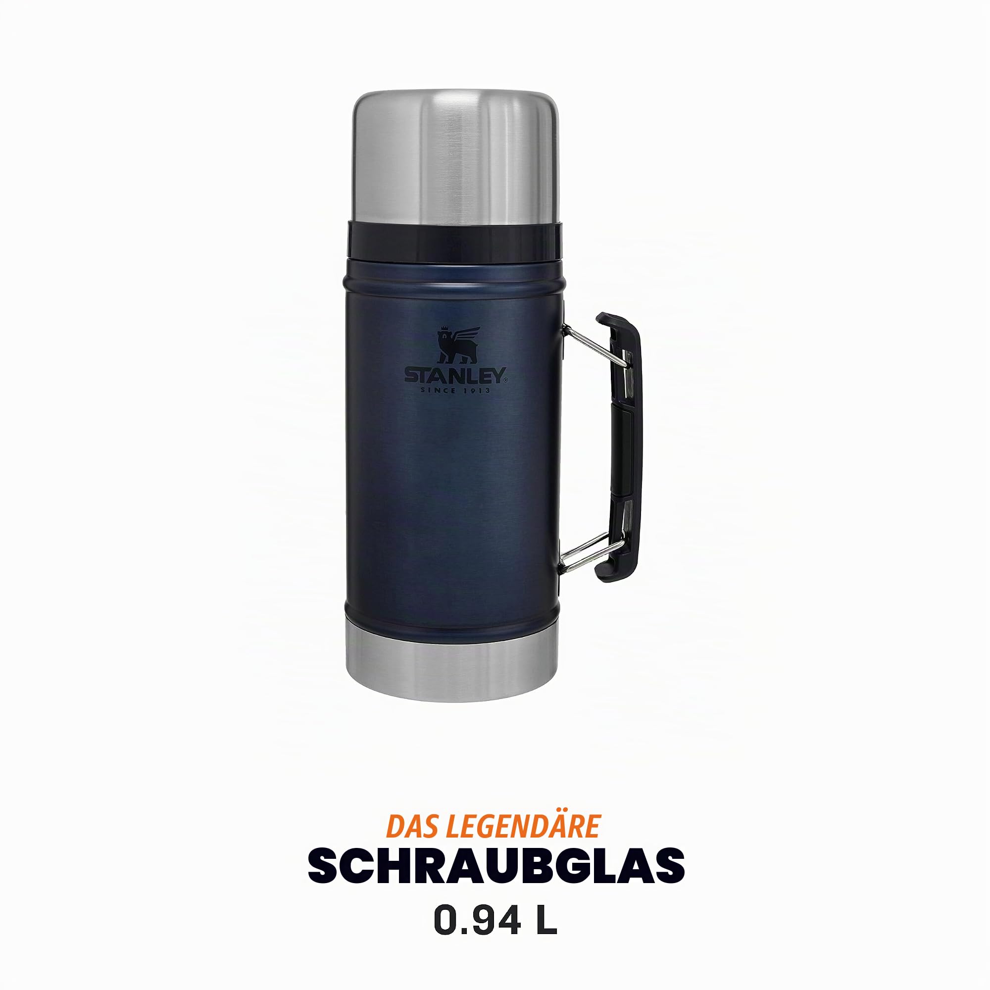 Stanley Classic Legendary Thermobehälter Für Essen - Hält 20 Stunden Heiß Oder 24 Stunden Kalt - Edelstahl Warmhaltebehälter - BPA-Frei - Spülmaschinenfest - Nightfall 0.94 L – Bild 2