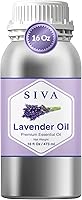 SIVA 100% Pure Lavender Essential Oil 16oz - Natural for Diffuser, Aromatherapy, Skin & Hair Care, Massage, Soaps & Candles