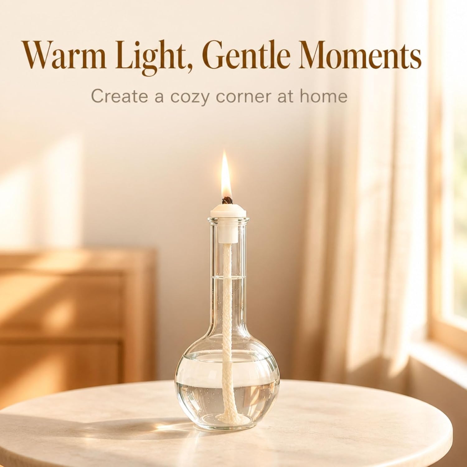 25cm Oil Lamp Wicks with Ceramics Tube Holder - 5PCS Oil Lamp Wick Holder