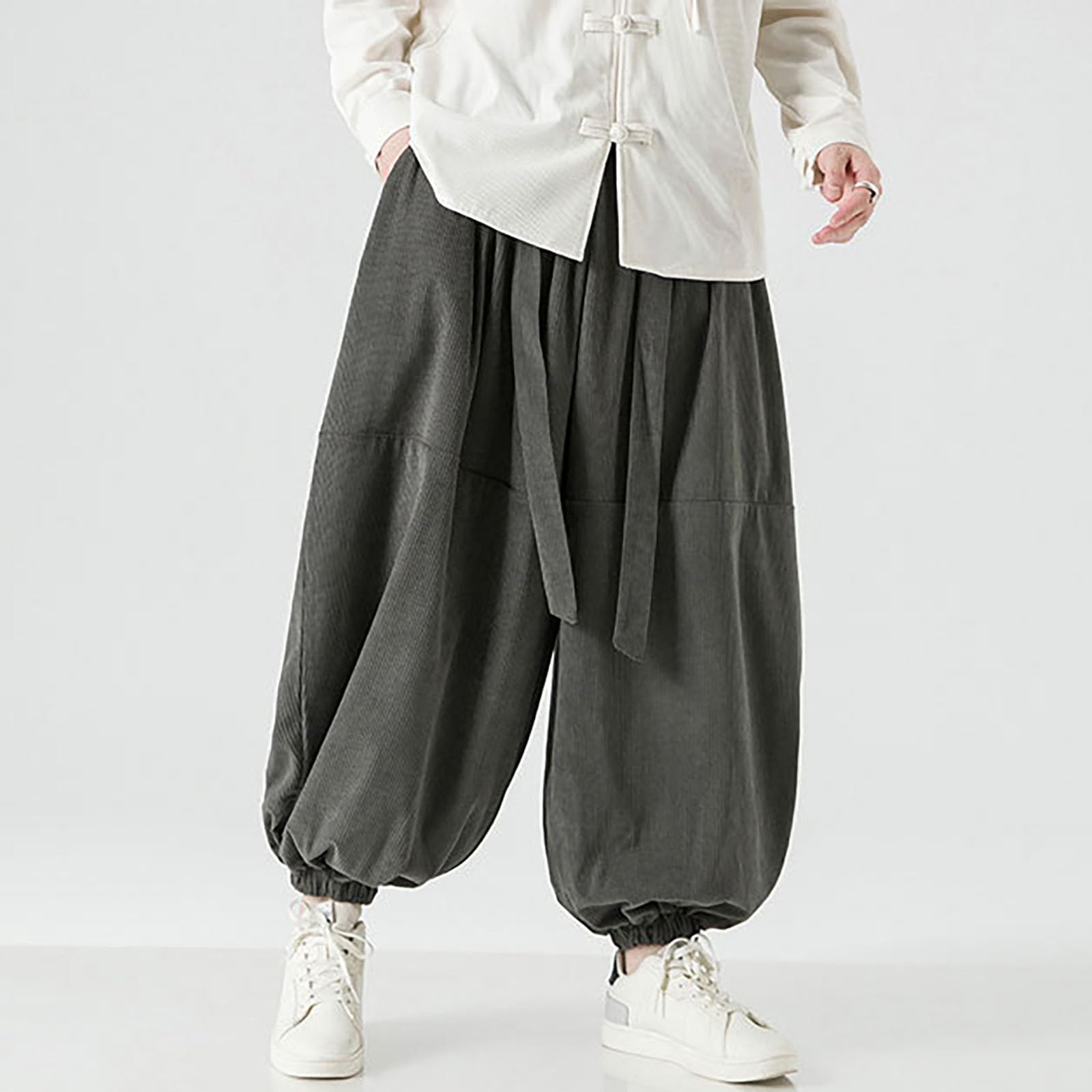 Herren-Hose, lässig, gerippt, gerader Schnitt, Cordhose, Hip-Hop, lässig, weites Bein, lässig, gerades Bein