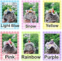 Vista 5 de Sombrero de hámster, mini animales pequeños con correa ajustable, encantadores sombreros pequeños de punto a mano para lagarto, conejillo de indias