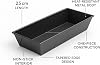 Busstier 25 cm Baton Cake Mold Non-Stick Coated Metal Rectangular Mold Equal Heat Distribution Easy to Clean German Quality Suitable for Home and Professional Kitchens