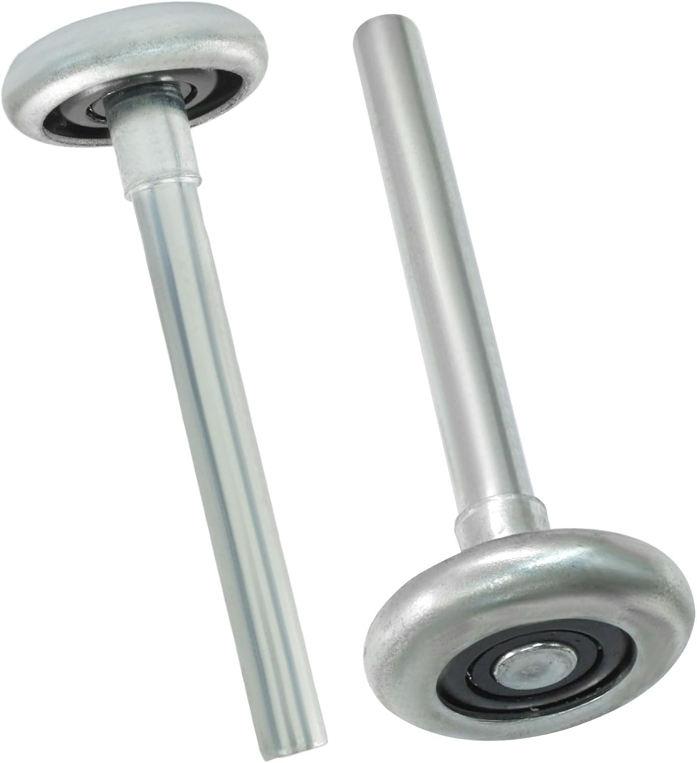 2Pcs 1.8 Inch Steel Garage Door Rollers for 2" Garage Track, Heavy-Duty Roller Wheels with Precision Bearing, Durable and Smooth Operation for Commercial and Residential Garage Doors, Silver