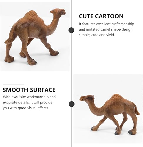 Miniatura 7 de Kisangel Figura de camello, animales de camello, figuras de acción, suministros para fiestas temáticas de vida silvestre