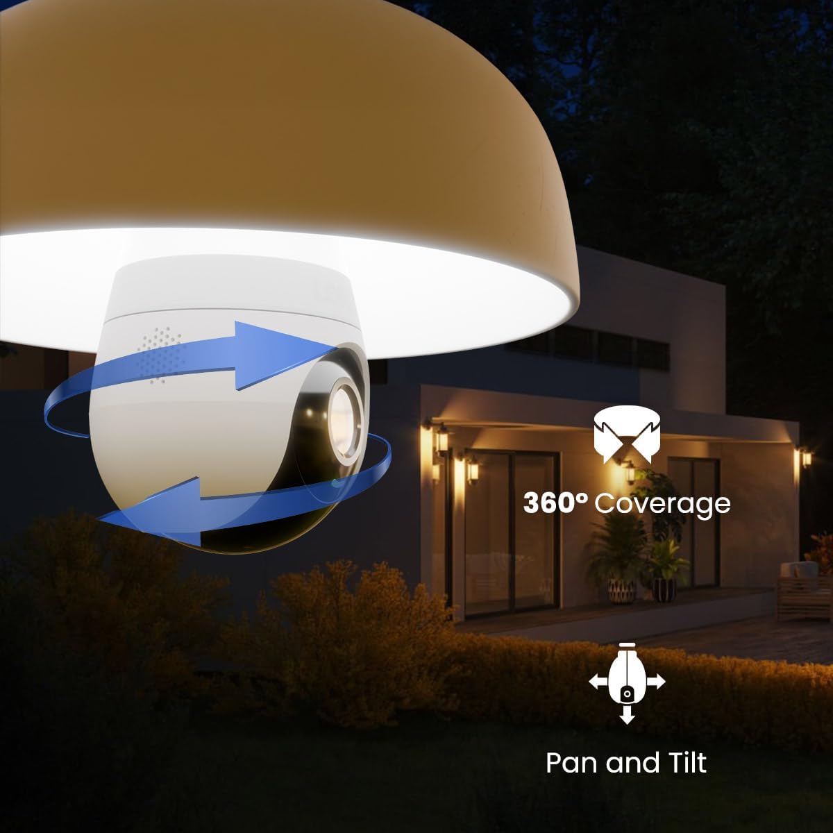 Lorex 2K Wi-Fi Smart Lightbulb Camera | E26/E27 Socket | Pan-Tilt View, Colour Night Vision, Person & Vehicle Detection | 2-Way Talk | Alexa/Google | Cloud & Local Storage | Proudly Canadian — view 6