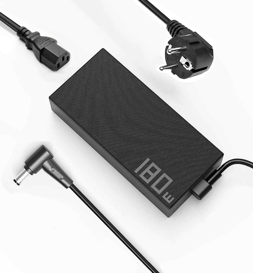 Adaptateur Secteur AC 180W ADP-180TB H Compatible avec ASUS ROG Zephyrus G14 GA401 GA401Q GA401i GA401iv GA401ih, Chargeur 20V 9A Cordon d'alimentation pour Ordinateur Portable TUF Gaming