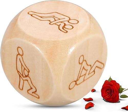 Dados de noche de cita, regalos del día de San Valentín para parejas, mujeres, hombres, dados de decisión de madera, juego de dados divertidos para