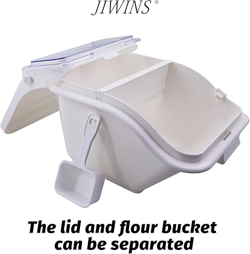 Miniatura 4 de Jiwins Contenedores comerciales sellados para almacenamiento de alimentos, cajas de almacenamiento de granos de cocina, almacenamiento de arroz,