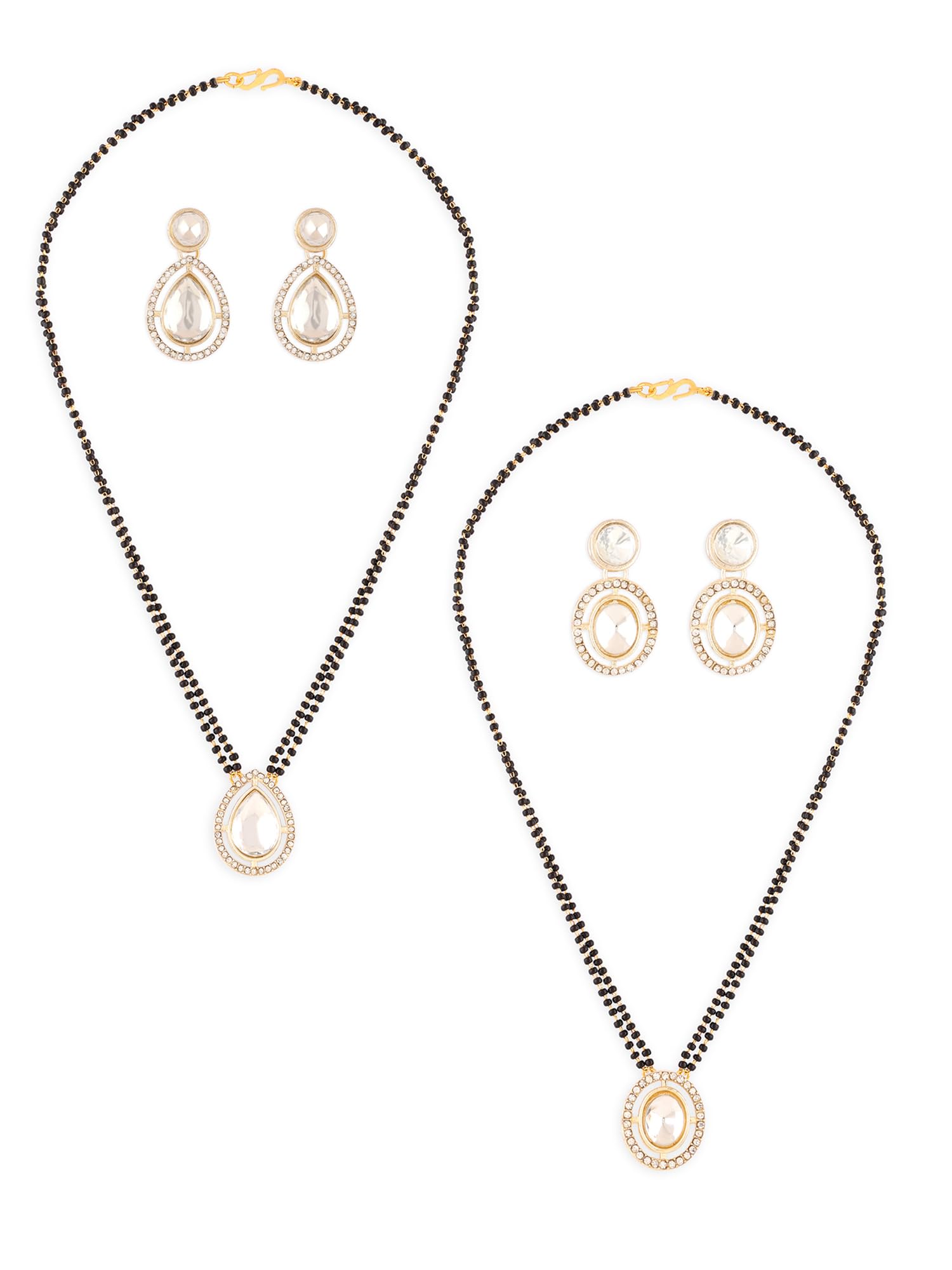 See full amazon price history chart for ZAVERI PEARLS Set of 2 Gold Tone Dazzling Austrian Diamonds Stones Mangalsutra & Earring Set For Women-ZPFK17941 ZAVERI PEARLS Set of 2 Gold Tone Dazzling Austrian Diamonds Stones Mangalsutra & Earring Set For Women-ZPFK17941 (B0CZXTCS56) Amazon Price History, Amazon Price Tracker