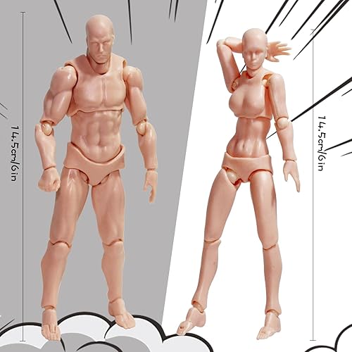 Miniatura 4 de AXITWXIT Body Kun Artista Manikin Figura Suministros de dibujo Herramientas de dibujo, maniquí para artistas, figuras de dibujo, modelo para