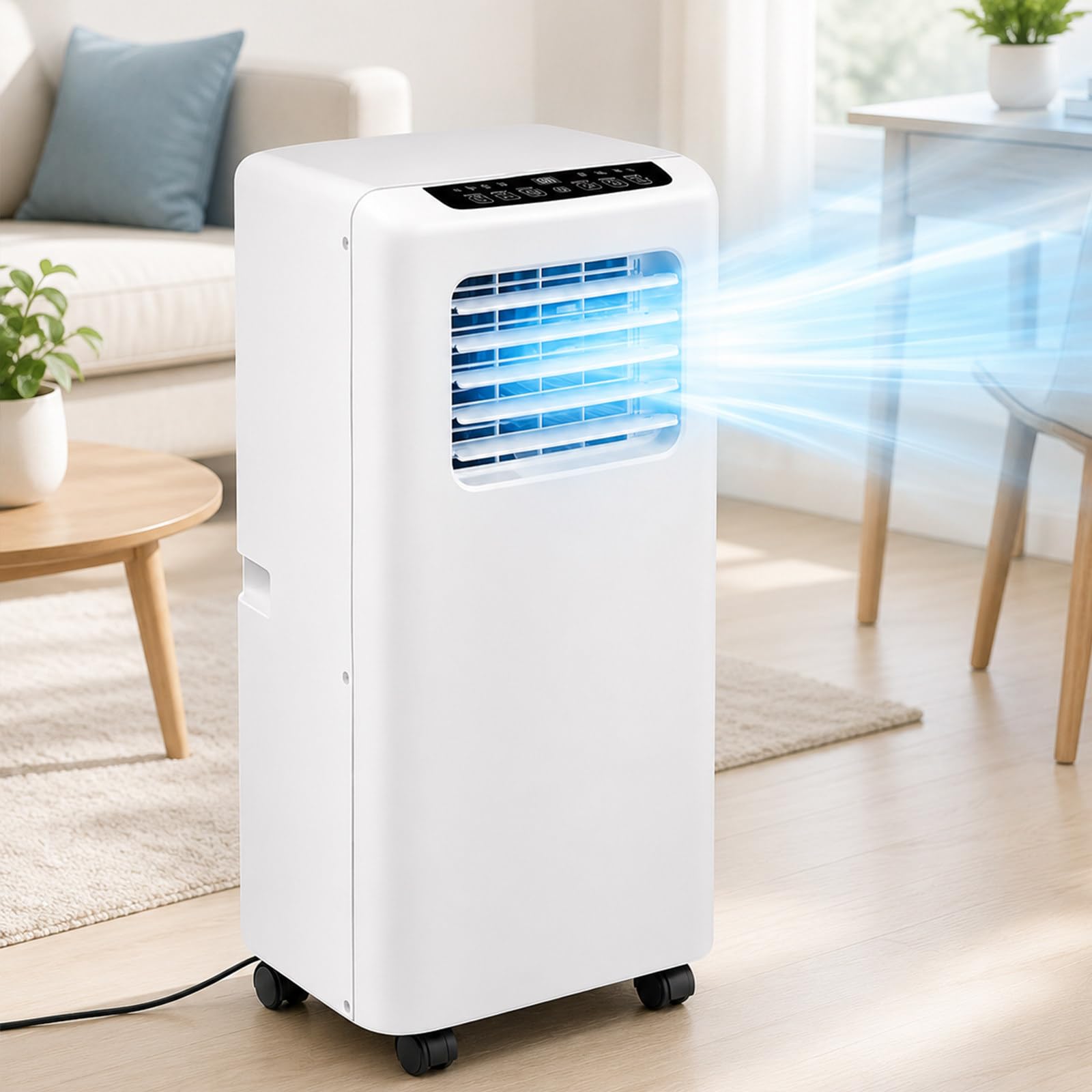 GSHSHOU 9000 BTU Portable Air Conditioner with LED Display 7000BTU