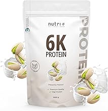 Nutri + Proteinpulver Pistazie 1 kg - Eiweißshake mit 76% Eiweiß - Eiweißpulver mit allen Aminosäuren - Protein Pulver vegan - Muskelaufbaupräparat