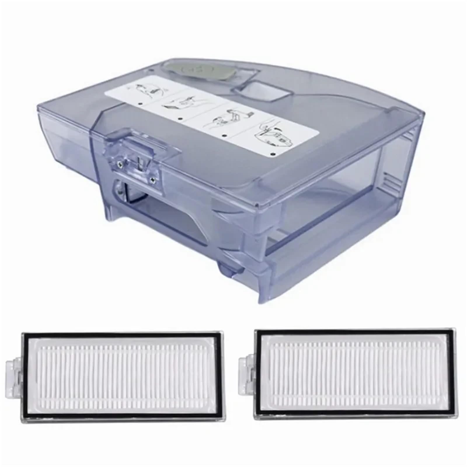 MKVAXR Robot Vacuum Dust Cup B51c Dustbin Filters Dust Box Water, for Tank, for Roborock, T8/q7, for Max