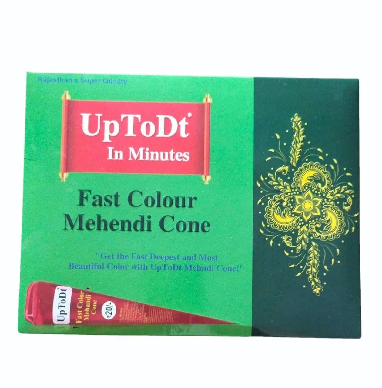 Hi-Fi India Special Mehandi Cone, Natural Henna Based Hair Color, Herbal Blend with Nilgiri and Laung, Dark Color, Pack of 12
