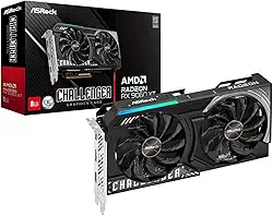 ASRock Placa gráfica Radeon RX 9060 XT Challenger 8GB GDDR6 OC | Boost de 3290 MHz | Ventilador duplo | Refrigeração 0dB | Placa traseira de metal | PCIe 5.0 | DisplayPort 2.1a, HDMI 2.1b