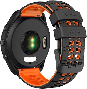 ISABAKE 22mm Watch Strap for Garmin Forerunner 255/265 Music/Vivoactive 4 | Silicone Quick Release Replacement Strap for Gear S3 Frontier