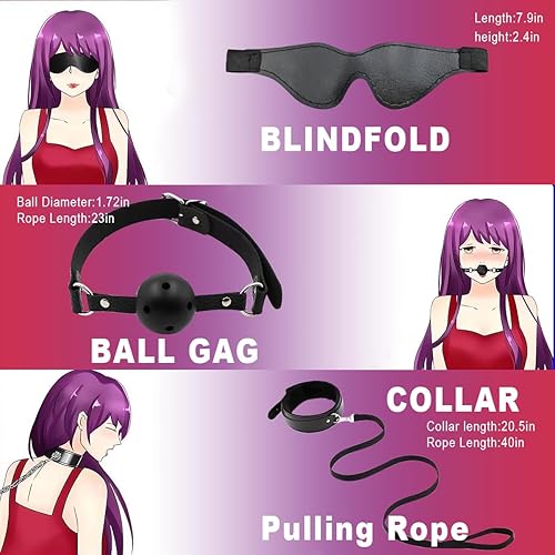 Miniatura 3 de Kit de 10 piezas de BDSM Bondage, juguetes BDSM, juego de bondage ajustable, restricciones de bondage para parejas, equipo de bondage y accesorios