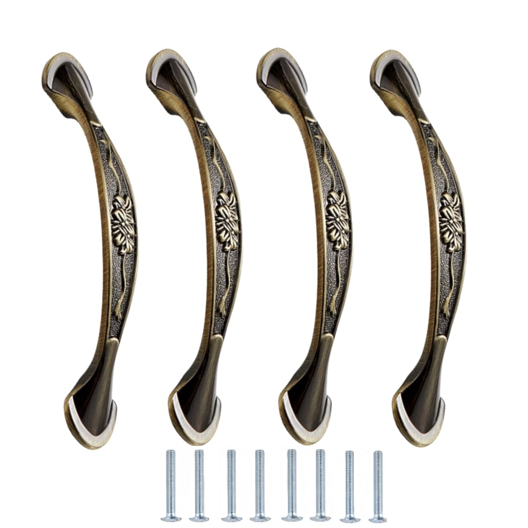 NLQCSXWEP Zinc Alloy Cabinet Bow Handle, Zinc Alloy Cabinet Handles Pack of 4 Multicolor 128mm/96mm(96mm Qinggu)