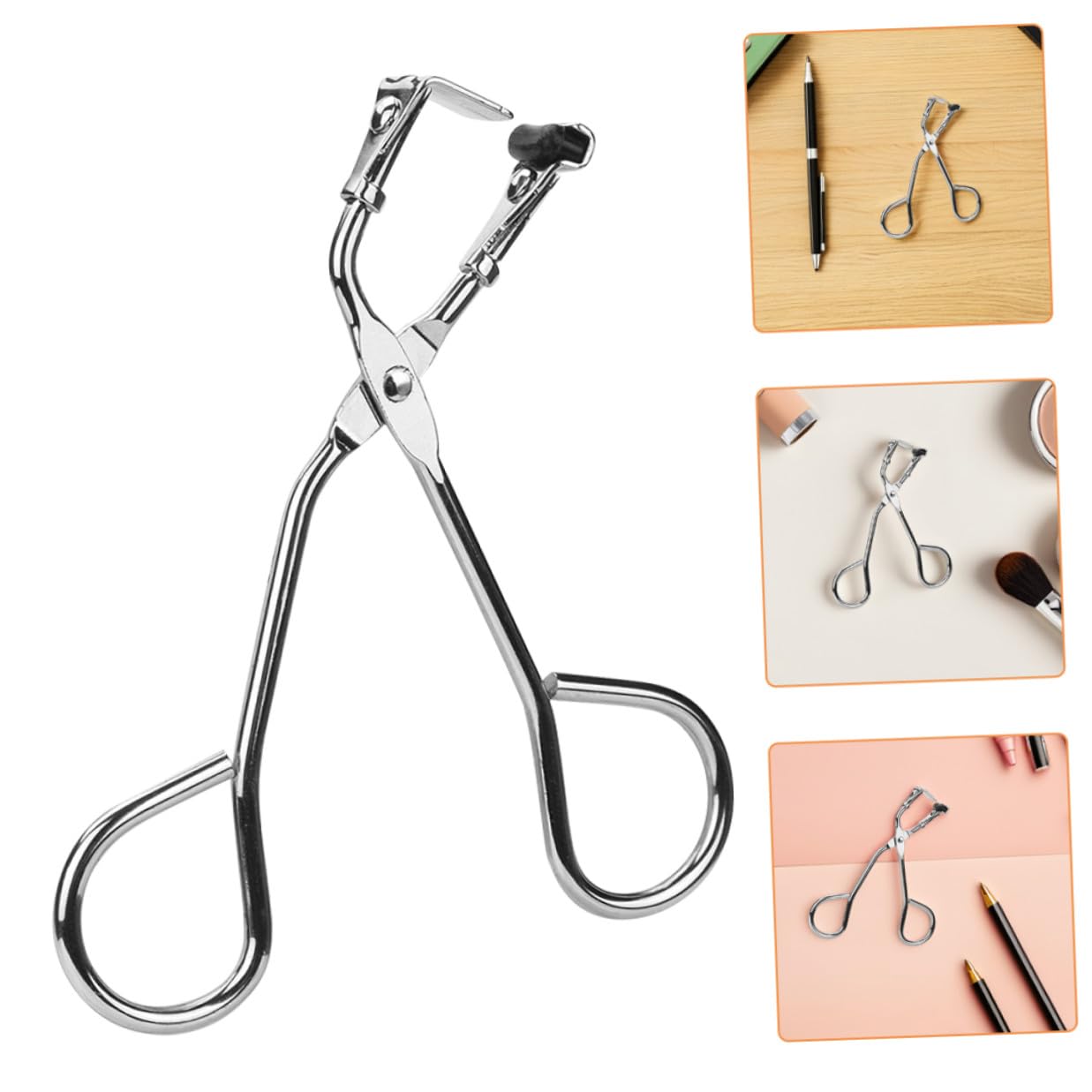SOLUSTRE Wimpernclip aus Edelstahl Tragbar für Make-up Wimpernzange mit Ergonomischem Design Wimpernformer für Damen Kosmetikwerkzeug für Wimpern-make-up