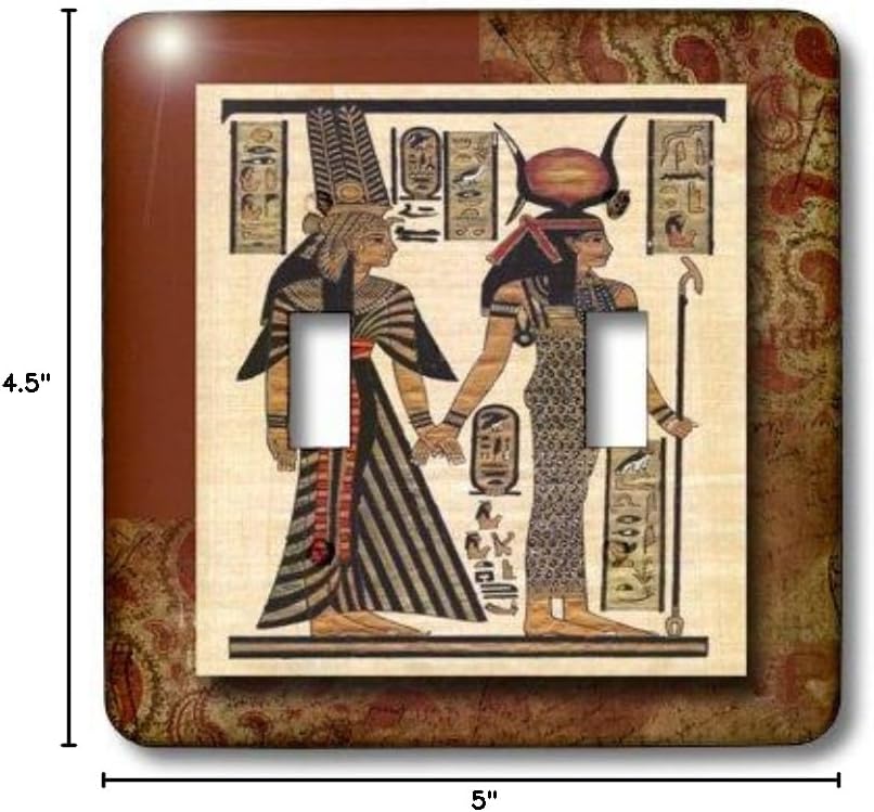 3dRose LLC lsp_99429_2 Ancient Egyptian Papyrus Double Toggle Switch