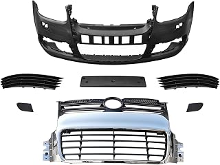 R32 Style Front Bumper Cover W/Grille Replacement For 2003-2008 Volkswagen Golf 5 VW MK5