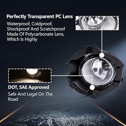 Miniatura 2 de PIT66 Luces antiniebla para parachoques delantero, compatibles con Toyota Rav-4 2006 2007 2008, luces antiniebla, montaje del lado del conductor y