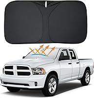 Vista 1 de D-Lumina - Parasol plegable para parabrisas para Dodge Ram 1500 2009-2018, protector de sol frontal que bloquea los rayos UV, accesorios