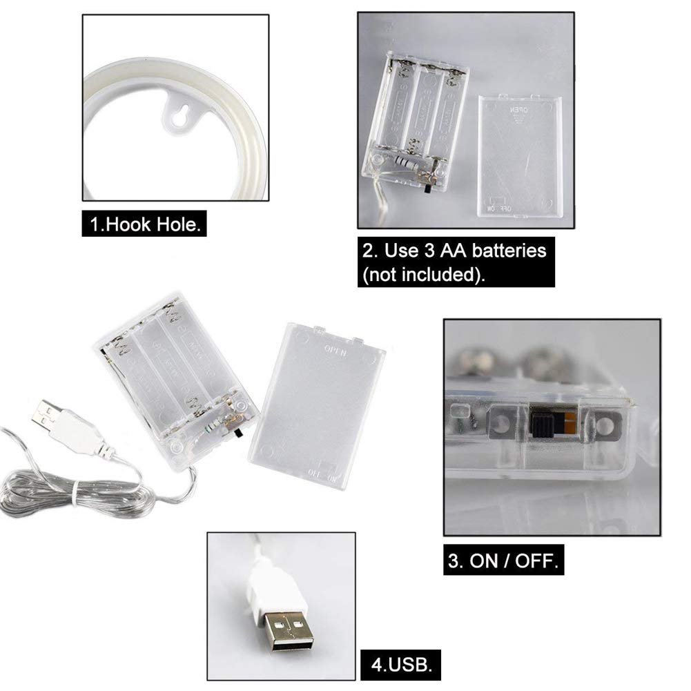 Letras Led Luces LED Blancas Cálidas Del Alfabeto Neón, Letra, Notifica La Luz Nocturna, Funciona Con USB, Luz De Carta De Neón, Decoración De Pared, Palabras Para Bodas, Cumpleaños, Fiestas, Navidad Luces