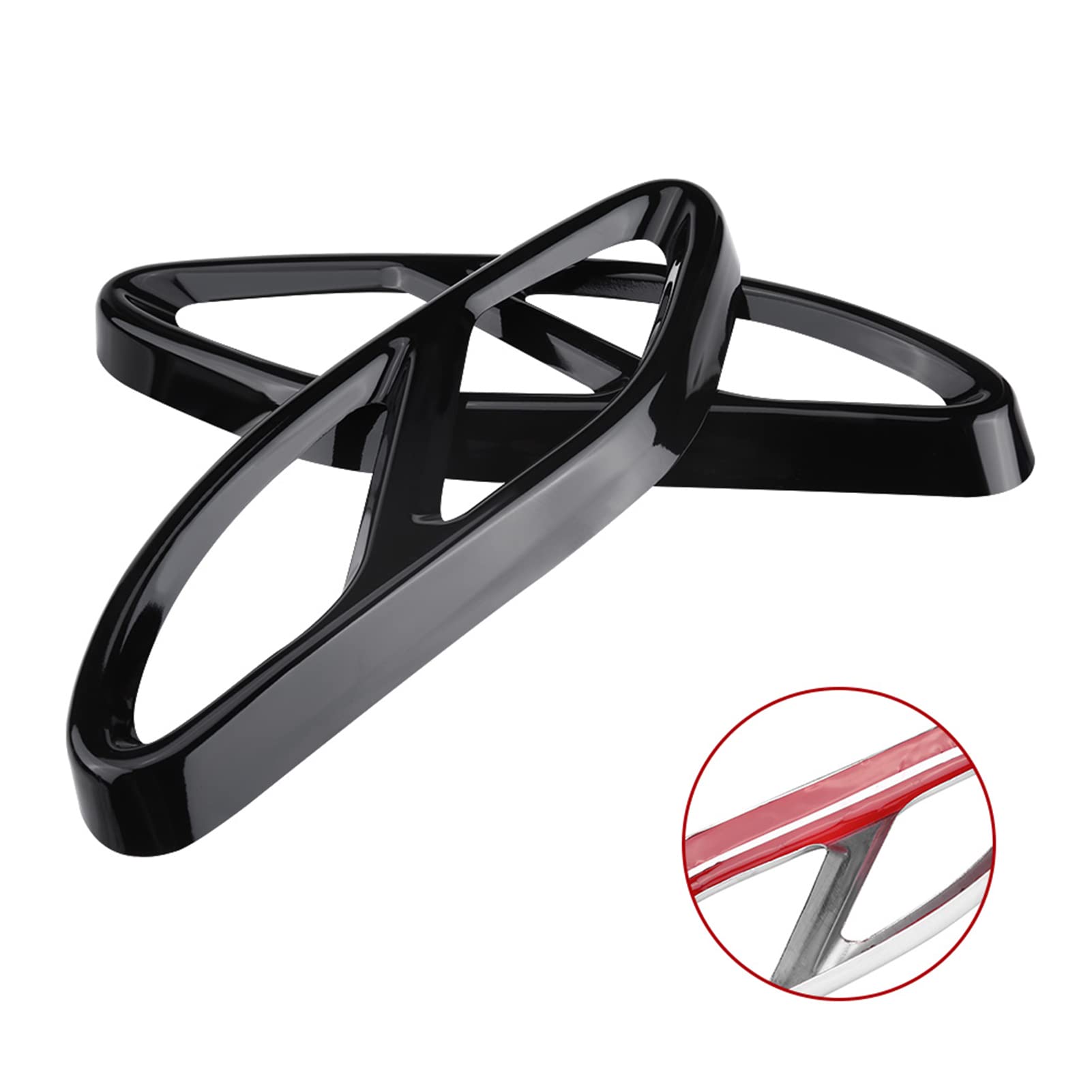 Silenziatore Scarico Auto Acciaio Inox EVGATSAUTO 1 Paio Coperchio Marmitta per Autoveicoli Finiture Adatto per Classe A W176 2016-2019 (Nero)